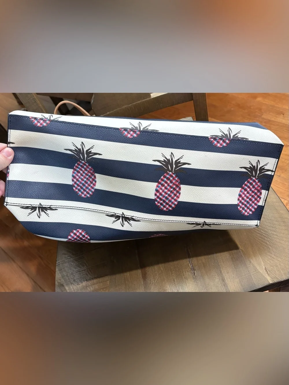 Tory Burch Kerrington Striped Pineapple Tote